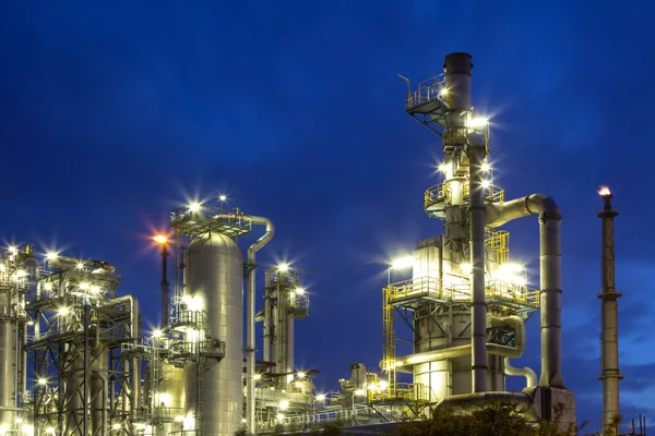 Refinery at night — Stock Photo, Image