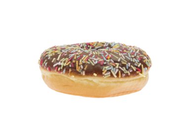 Donut izole çikolata sır ile