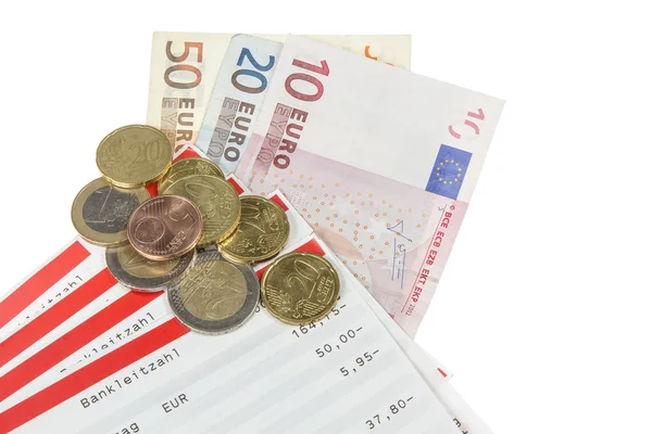 Pass sheets with european currency — Stock Photo, Image