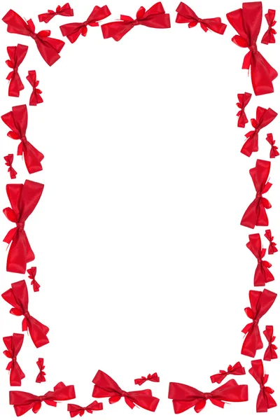 Red Ribbon Bow Frame — Stock Photo, Image