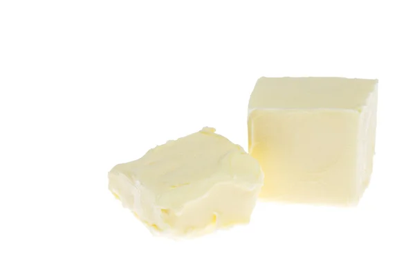 Manteiga Isolada em branco — Fotografia de Stock