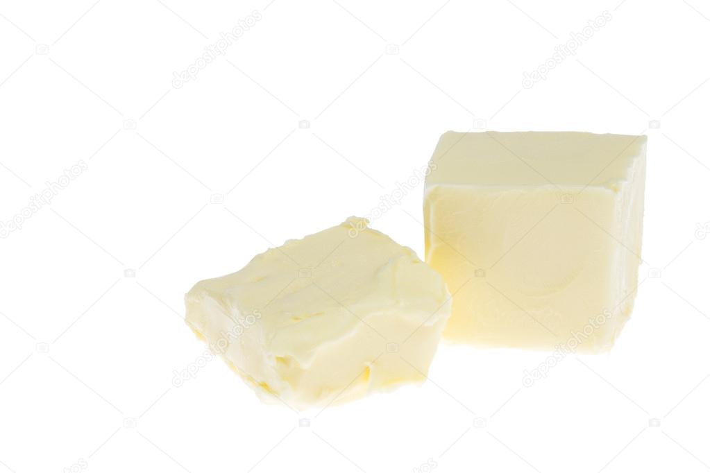 Butter isolated on white
