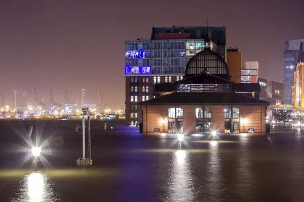 Hamburg fishmarket overstroomd tijdens xaver — 스톡 사진