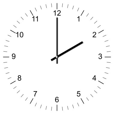Clock Illustration 2:00 clipart