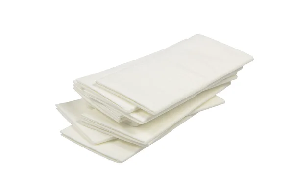 Stacked paper tissue on white — Stock Photo, Image