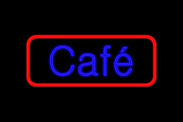 Neon znak café — Stock fotografie