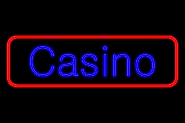 Neon znak kasyno — Zdjęcie stockowe