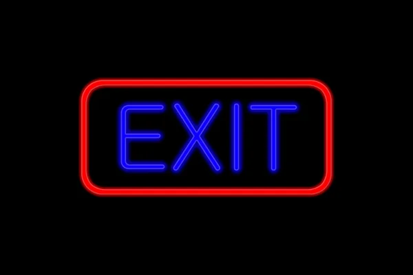 Neonový nápis exit — Stock fotografie
