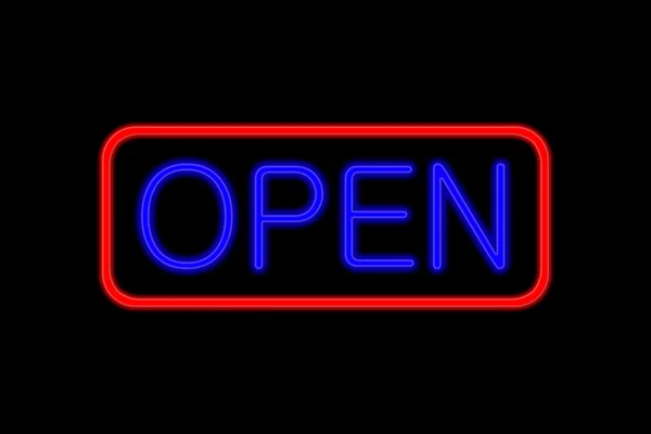 Neon Sign open — Stockfoto