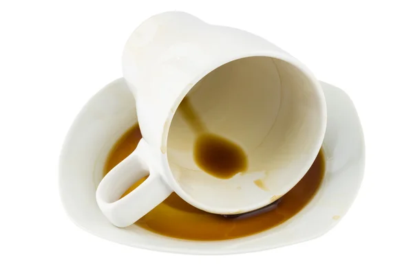 Overturned Coffee Cup — Stock Photo, Image