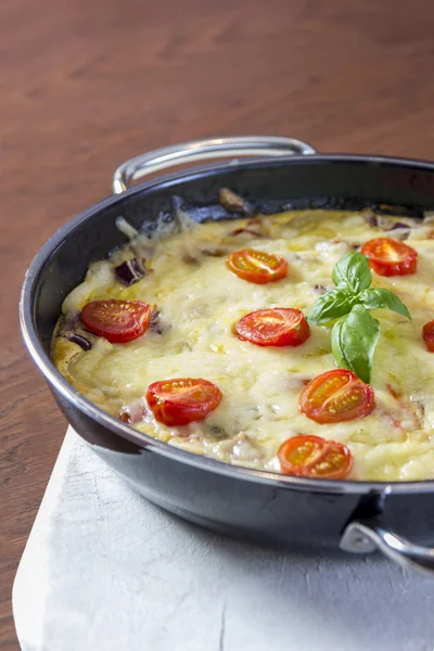 Omelette in padella — Foto Stock