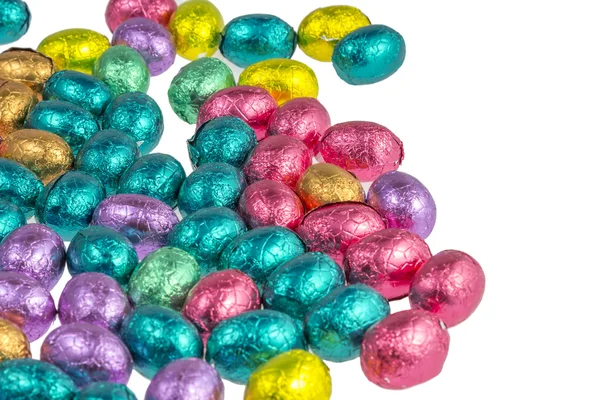 Colorate uova di Pasqua al cioccolato — Foto Stock