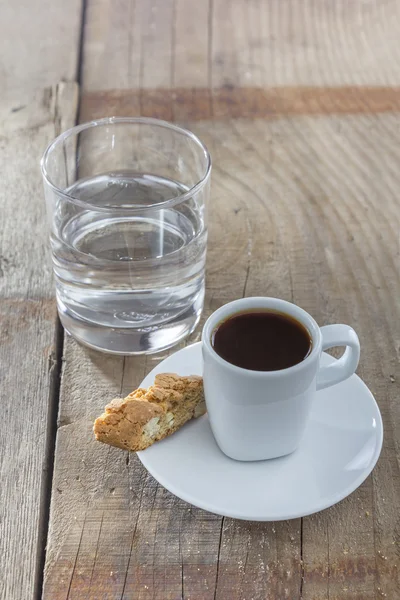 Biscotti with Espresso — Stock Photo, Image
