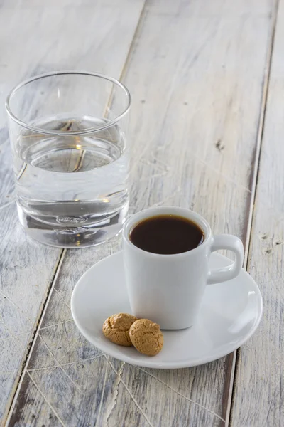 Espresso with amarettini — Stock Photo, Image