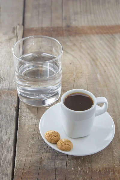 Espresso with amarettini — Stock Photo, Image