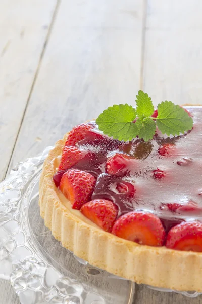 Homemade Strawberry Cake — Stock Photo, Image