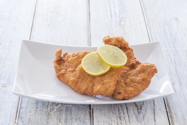 Schnitzel on a Plate clipart
