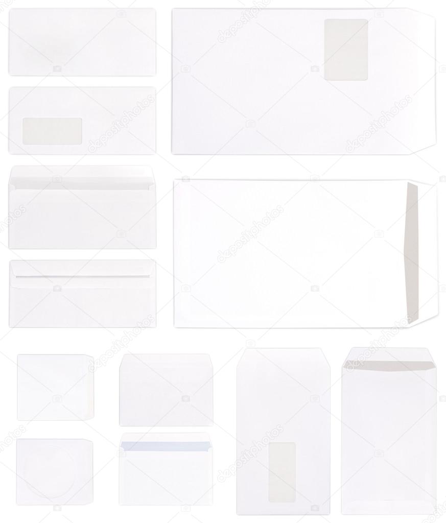 envelope on white