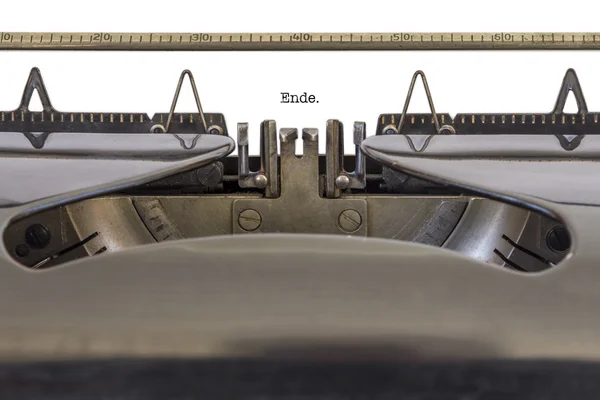 Fin de máquina de escribir — Foto de Stock