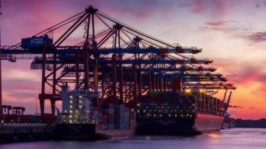 konteyner terminali Timelapse