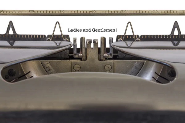 Damas y caballeros máquina de escribir — Foto de Stock