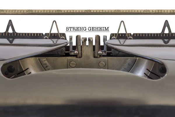 Streng Geheim Typewriter — Stock Photo, Image