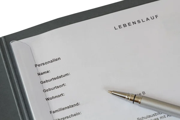 Lebenslauf — Stock fotografie