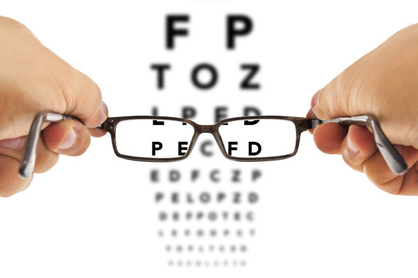 Glasses and eyesight test