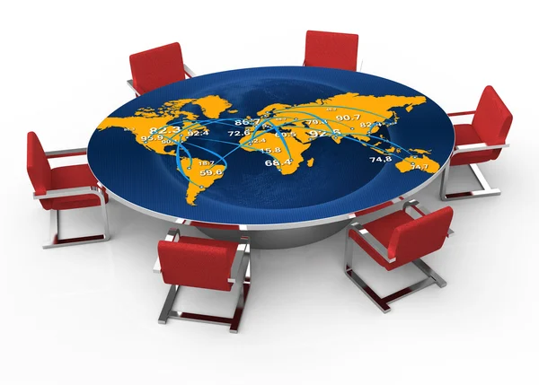 Round conference table — Stock Photo, Image