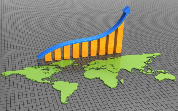 Growth business graph — Stock Photo, Image