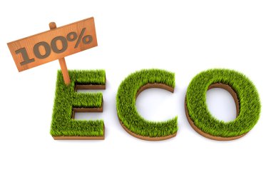 yüzde 100 eko yeşil çim kavramı