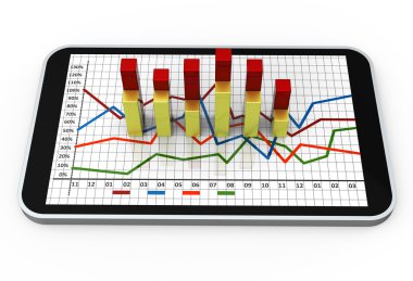 akıllı telefon ve grafik kavramı