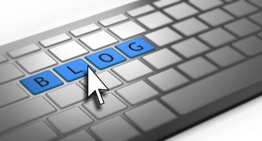 bilgisayar klavye üzerinde blog