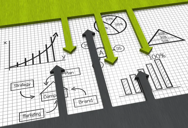 Gráfico del mercado empresarial — Foto de Stock