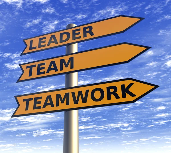 Leader and teamwork — Stock Photo, Image