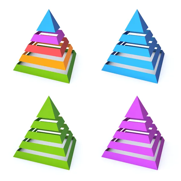 Τέσσερις στρώσεις πυραμίδες — Φωτογραφία Αρχείου