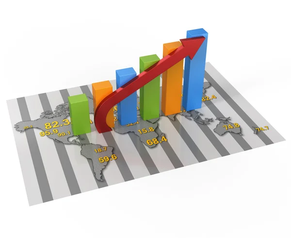 Business graph chart growth — Stock Photo, Image