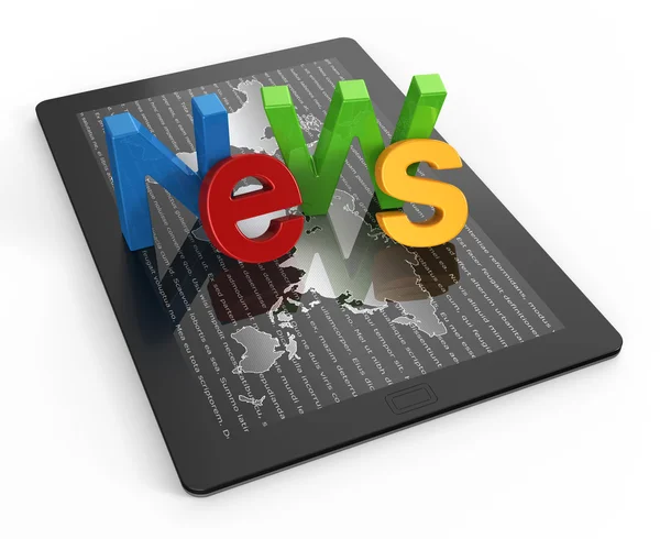 Business news on tablet computer — Stock Photo, Image