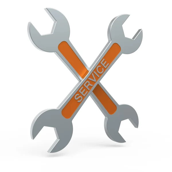 Cross of spanner as services concept — Stock Photo, Image