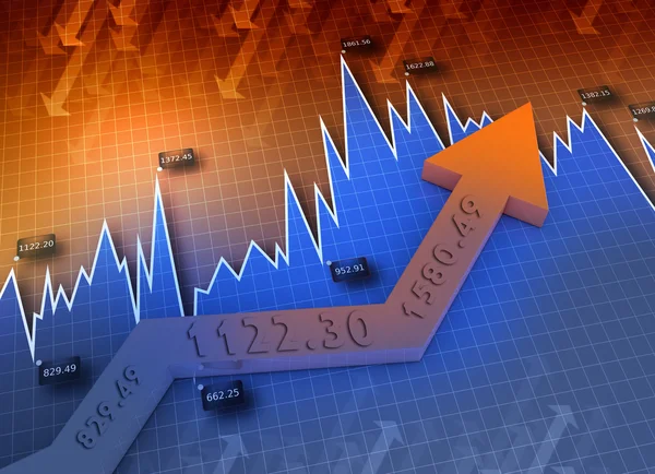 Finans ve iş grafik ve grafik — Stok fotoğraf