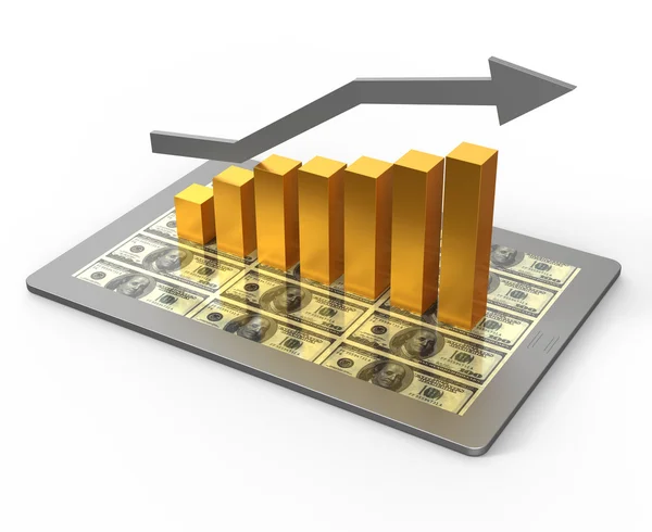 Grafico commerciale crescita del grafico — Foto Stock