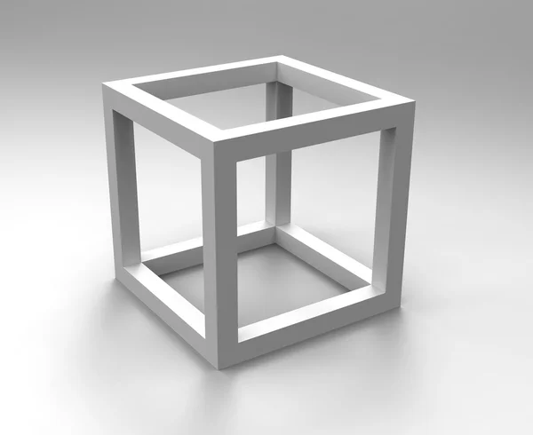 Cubo monocromo abstracto — Foto de Stock