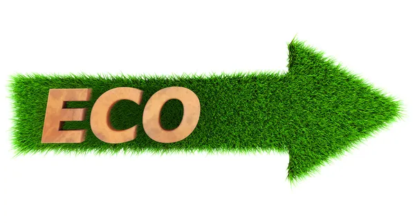 Eco pijl concept — Stockfoto
