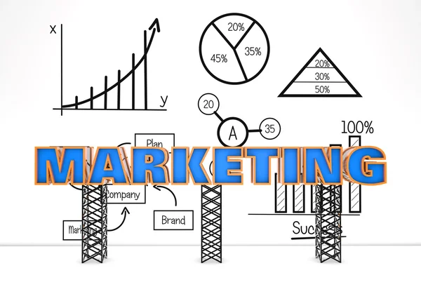 Marketing concept close up — Stock Photo, Image