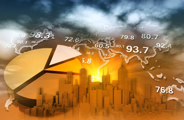 Gráficos y gráficos financieros y empresariales — Foto de Stock