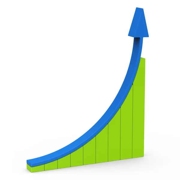 Iş grafiği grafik büyüme — Stok fotoğraf