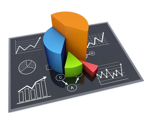 Financial and business chart and graphs — Stock Photo, Image