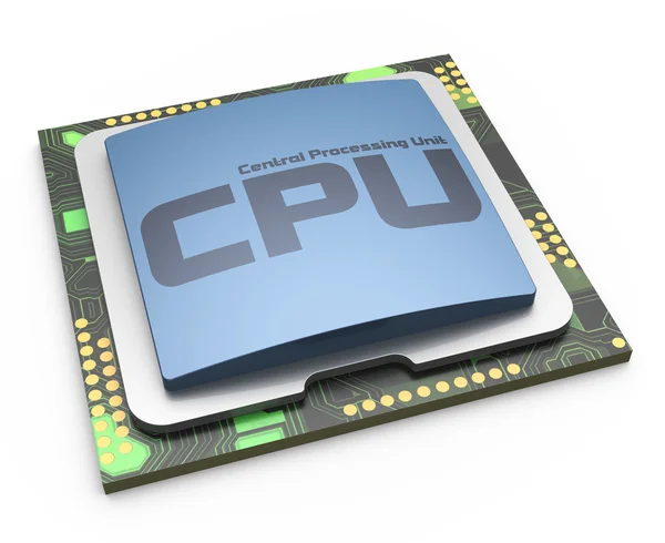 CPU, zentrale Prozessoreinheit — Stockfoto