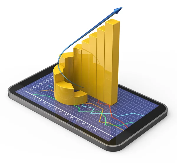 Finansiella företag diagram och grafer — Stockfoto