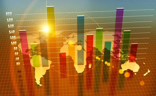 Financial and business chart and graphs — Stock Photo, Image